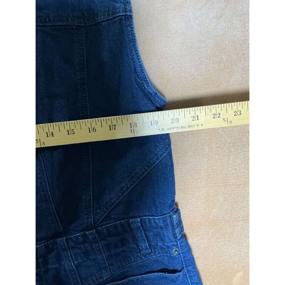 Universal Thread Denim Jumpsuit Sleeveless Full Zip Dark Wash Women's Size 16 - Picture 5 of 12